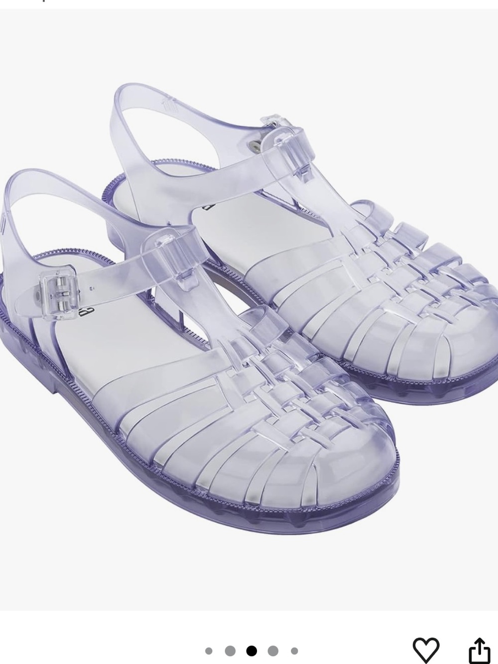 Melissa Posession Transparent Purple Jelly Fisherman Sandals